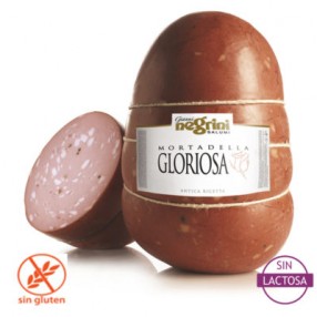 Mortadela Bolonia gloriosa NEGRINI peso aproximado 150 grs